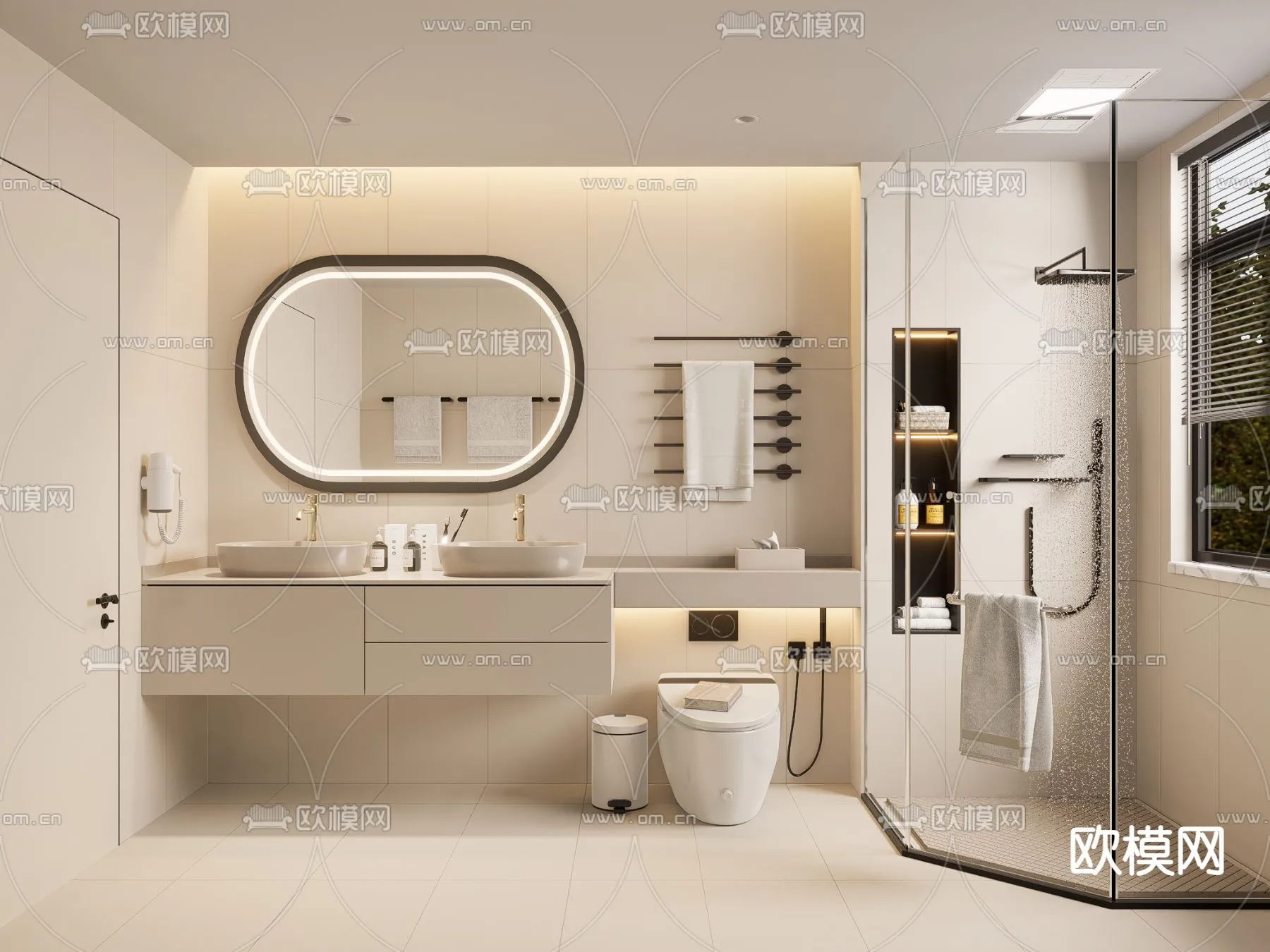 BATHROOM SETS – CORONA – 3D MODEL – 2181 BATHROOM SETS – CORONA – 3D MODEL – 2181