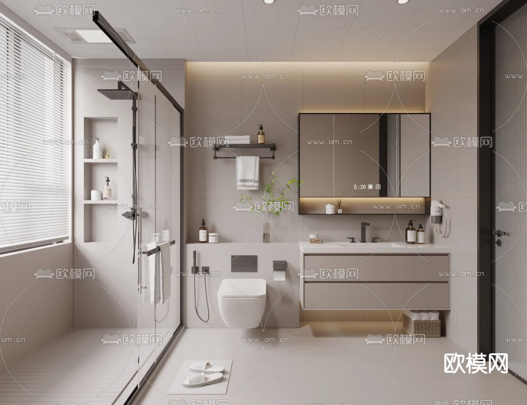 BATHROOM SETS – CORONA – 3D MODEL – 2192 BATHROOM SETS – CORONA – 3D MODEL – 2192