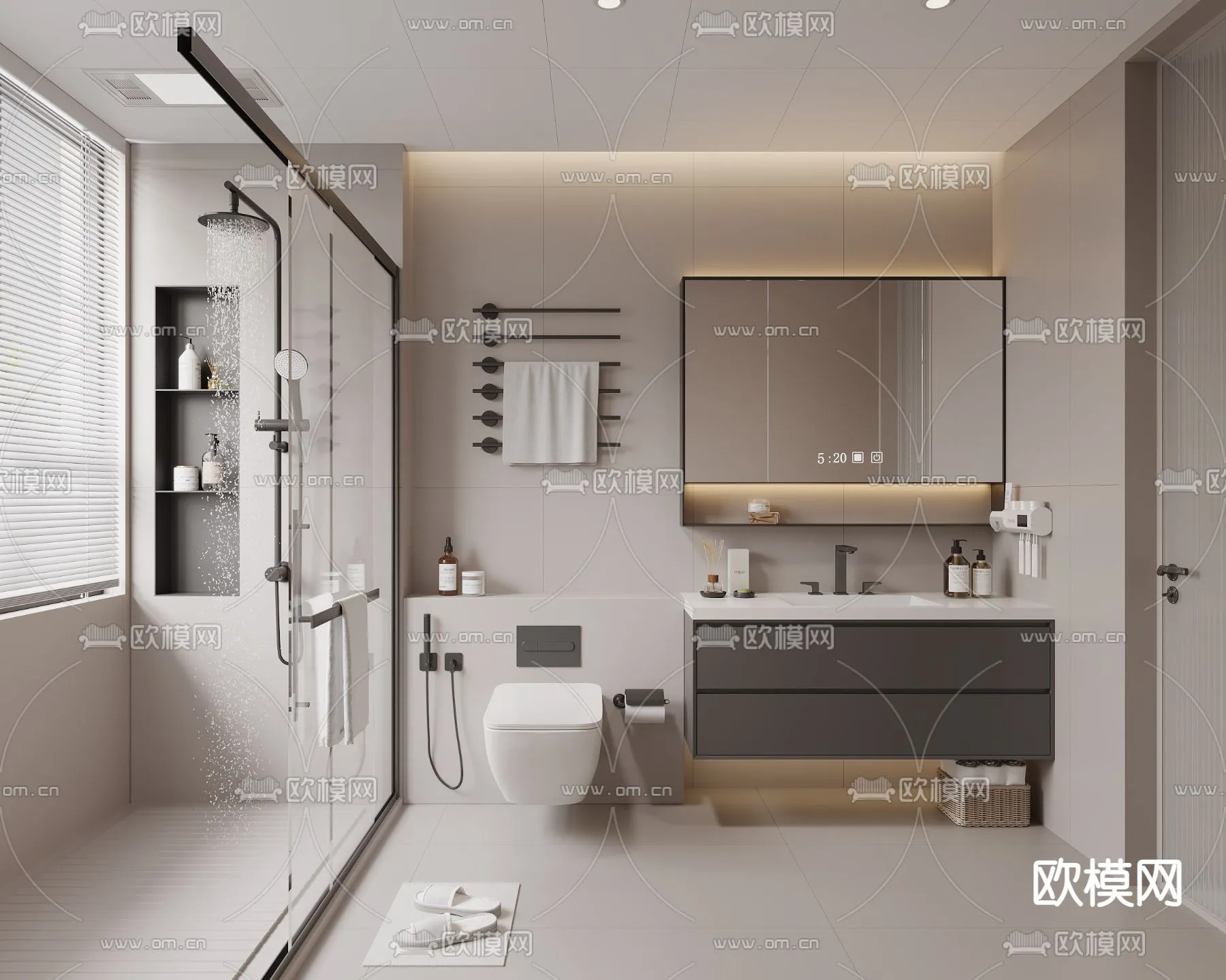 BATHROOM SETS – CORONA – 3D MODEL – 2196 BATHROOM SETS – CORONA – 3D MODEL – 2196
