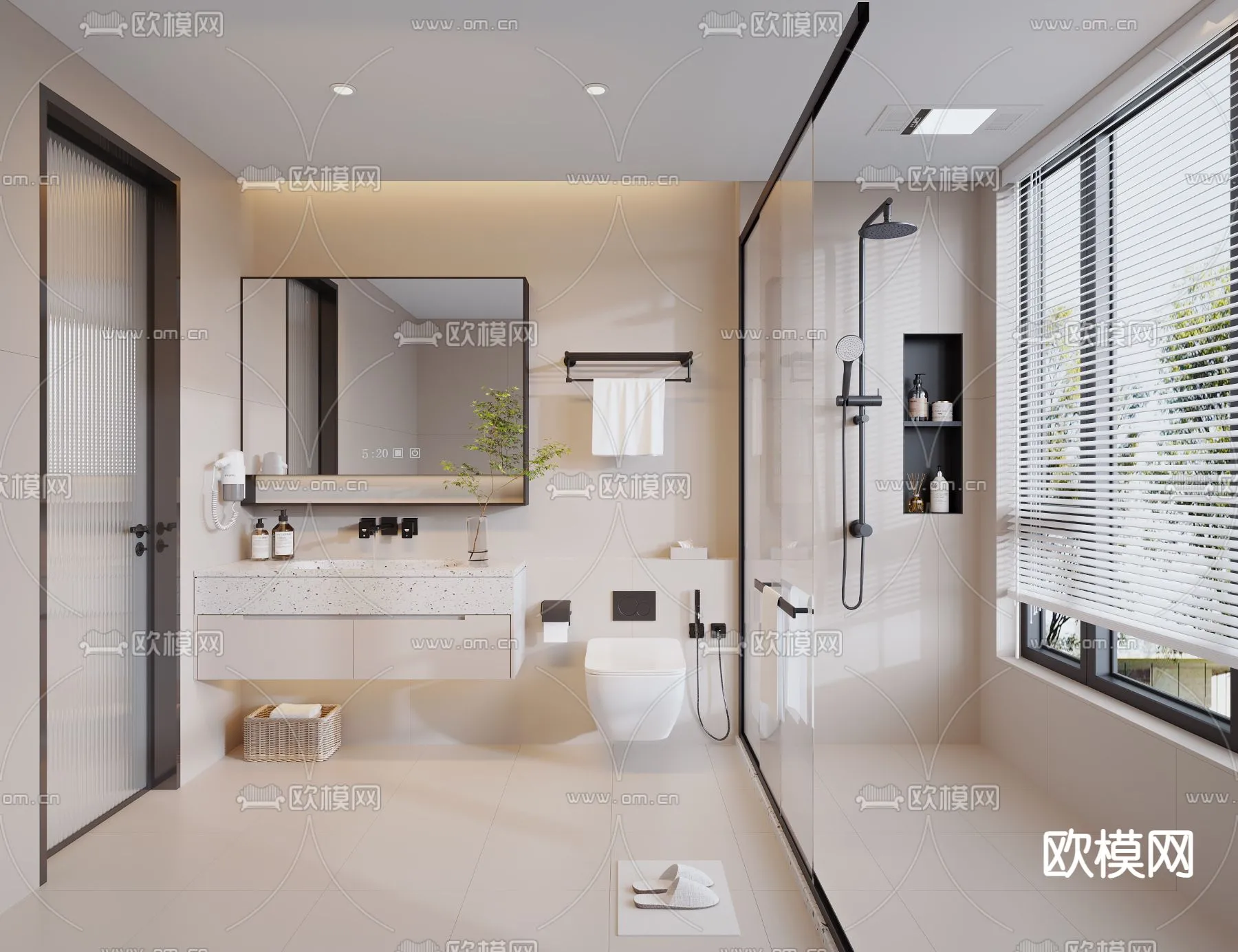 BATHROOM SETS – CORONA – 3D MODEL – 2203 BATHROOM SETS – CORONA – 3D MODEL – 2203