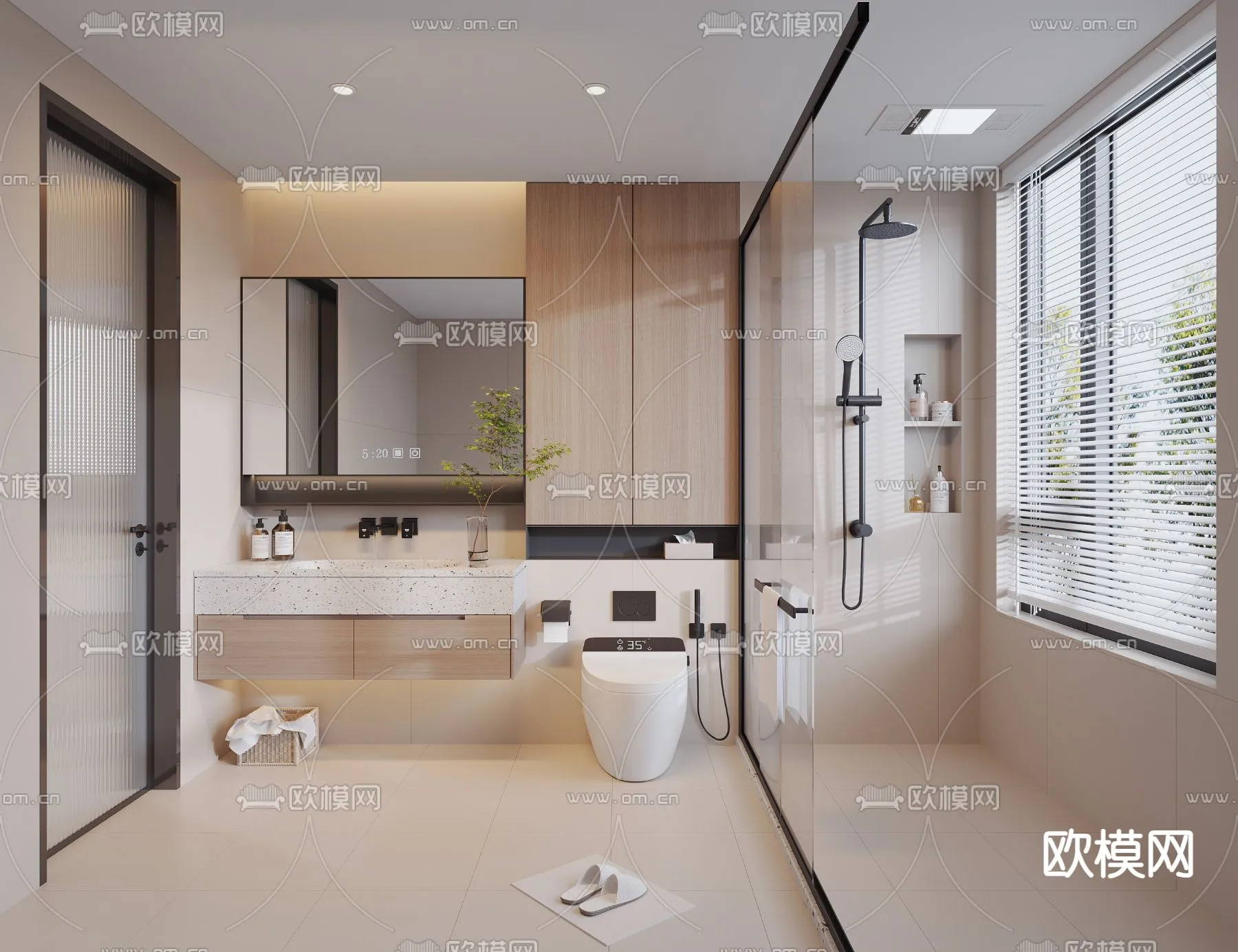 BATHROOM SETS – CORONA – 3D MODEL – 2204 BATHROOM SETS – CORONA – 3D MODEL – 2204