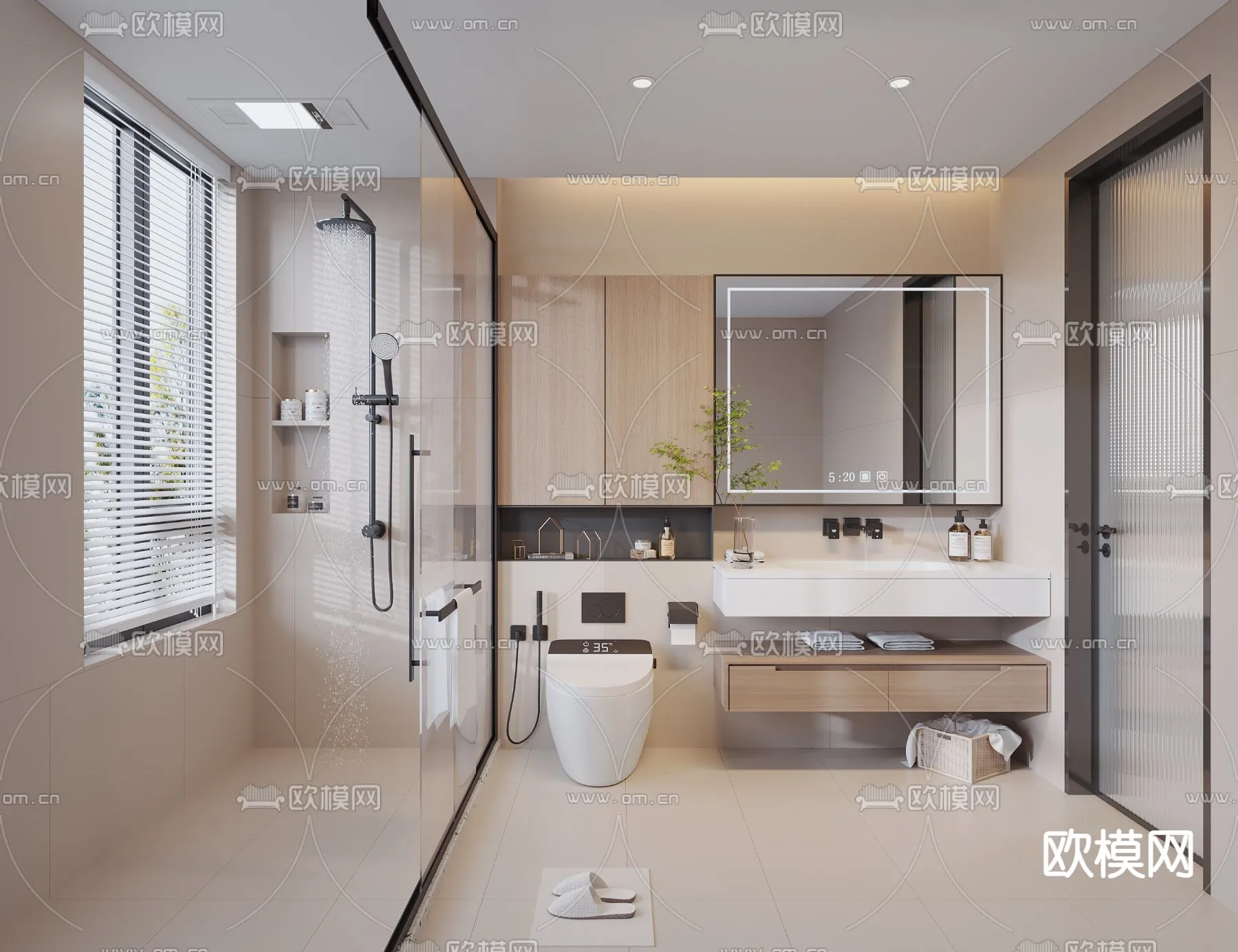 BATHROOM SETS – CORONA – 3D MODEL – 2205 BATHROOM SETS – CORONA – 3D MODEL – 2205