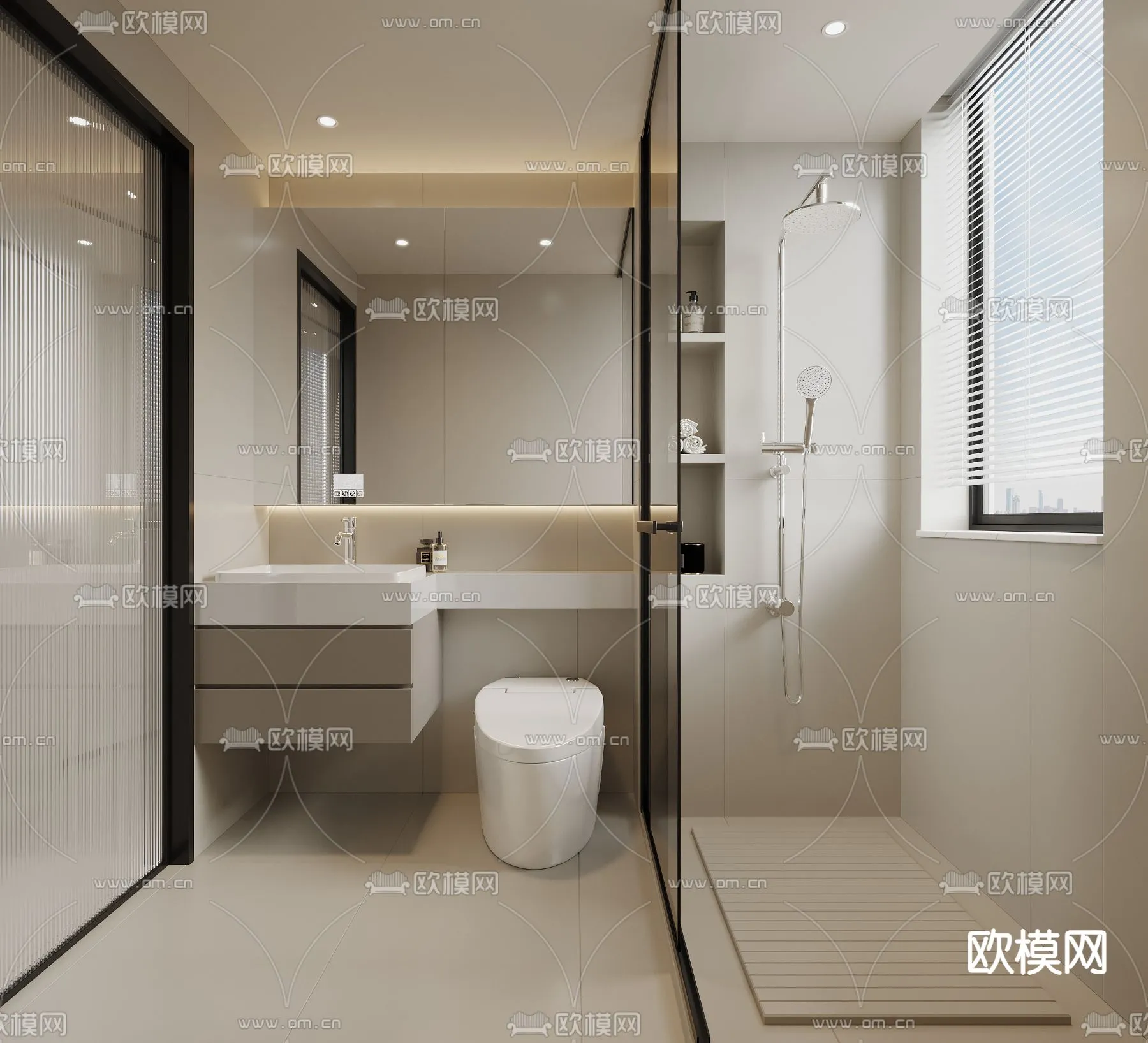 BATHROOM SETS – CORONA – 3D MODEL – 2209 BATHROOM SETS – CORONA – 3D MODEL – 2209