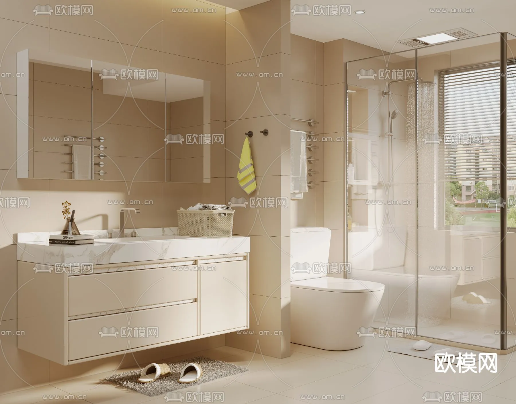 BATHROOM SETS – CORONA – 3D MODEL – 2215 BATHROOM SETS – CORONA – 3D MODEL – 2215