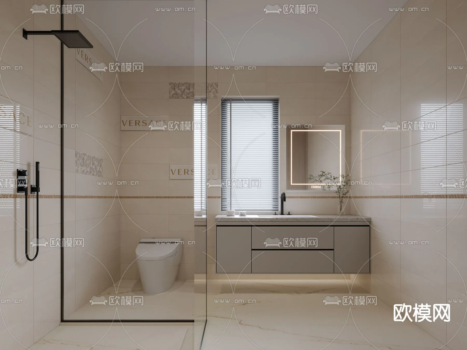 BATHROOM SETS – CORONA – 3D MODEL – 2243 BATHROOM SETS – CORONA – 3D MODEL – 2243