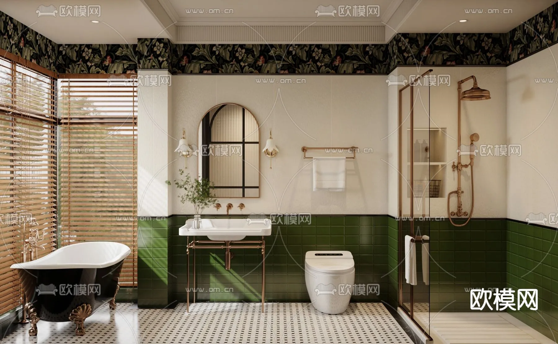 BATHROOM SETS – CORONA – 3D MODEL – 2250 BATHROOM SETS – CORONA – 3D MODEL – 2250