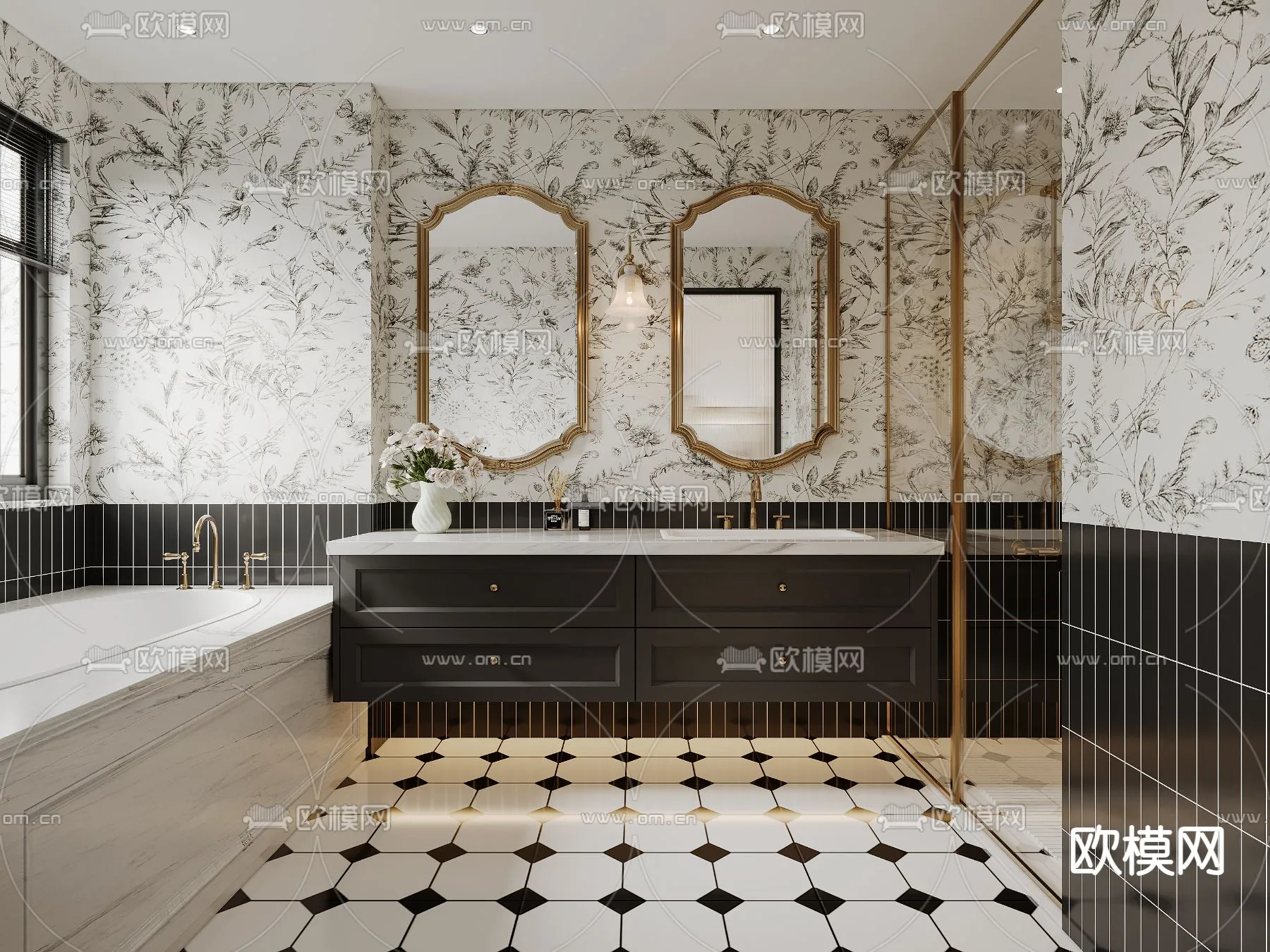 BATHROOM SETS – CORONA – 3D MODEL – 2264 BATHROOM SETS – CORONA – 3D MODEL – 2264