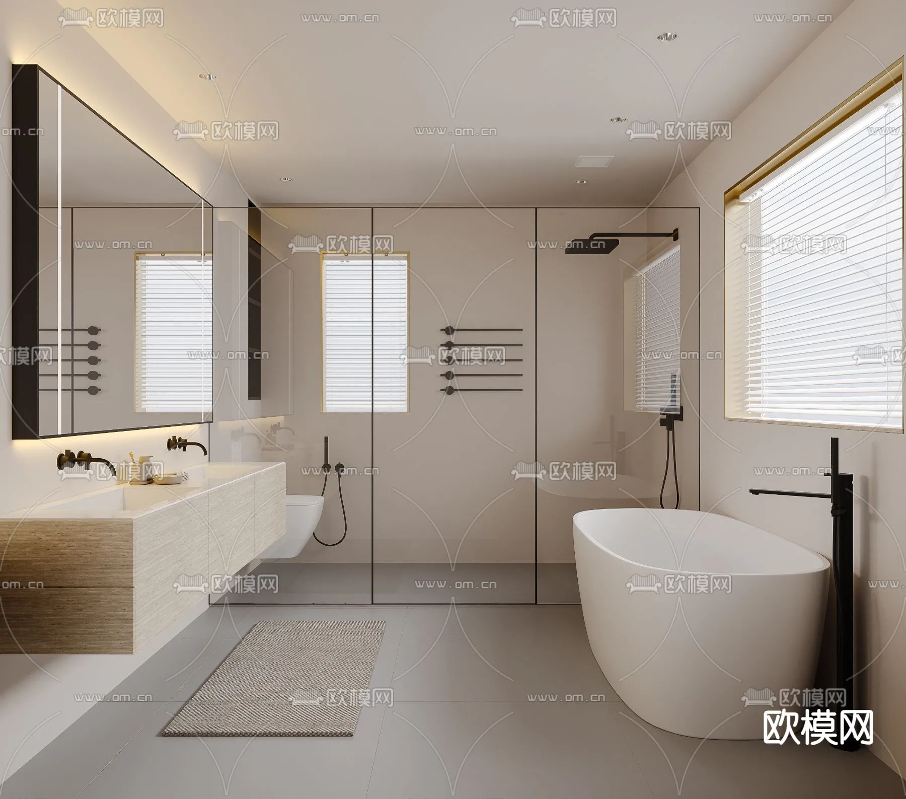 BATHROOM SETS – CORONA – 3D MODEL – 2266 BATHROOM SETS – CORONA – 3D MODEL – 2266