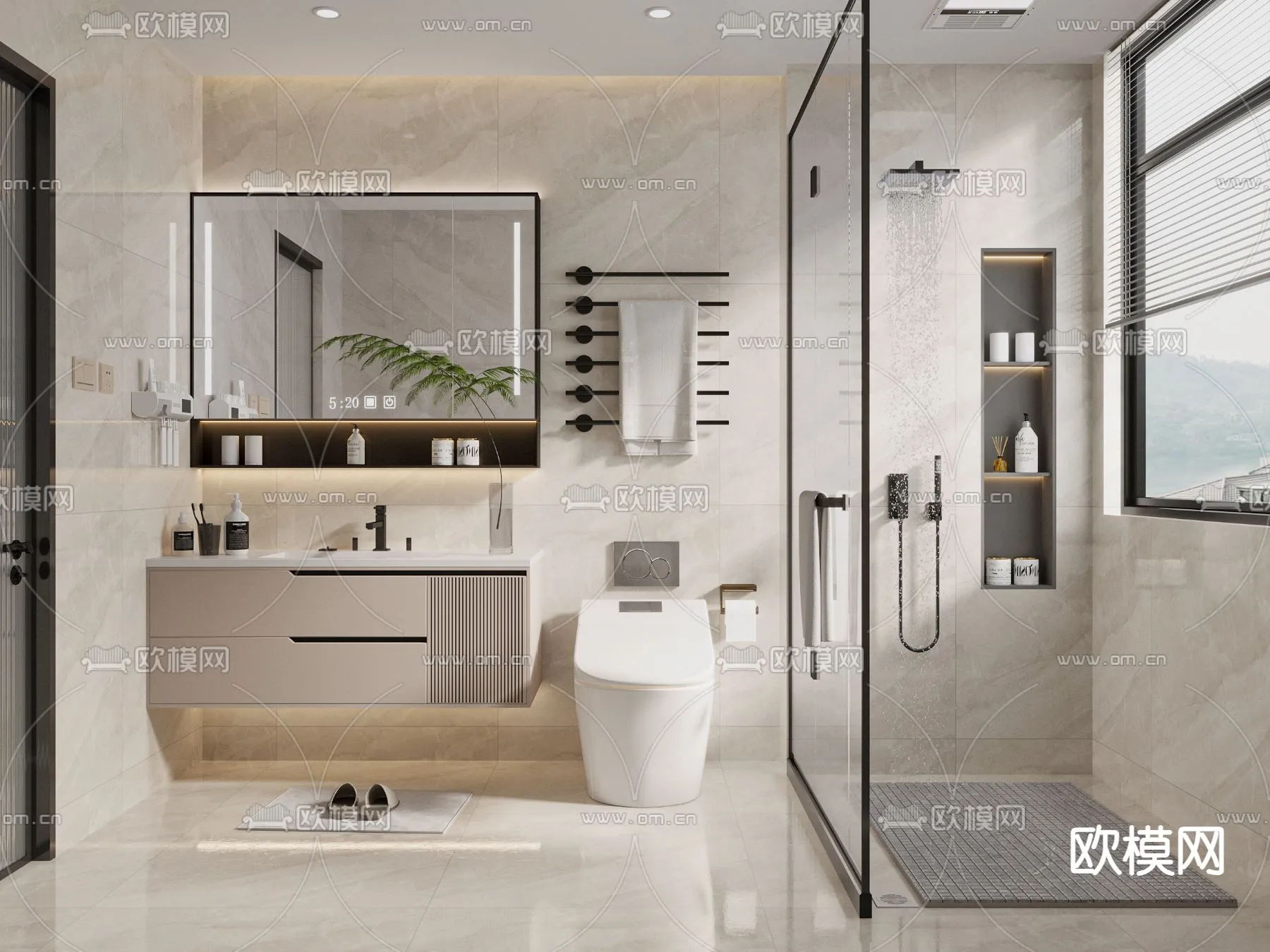 BATHROOM SETS – CORONA – 3D MODEL – 2277 BATHROOM SETS – CORONA – 3D MODEL – 2277