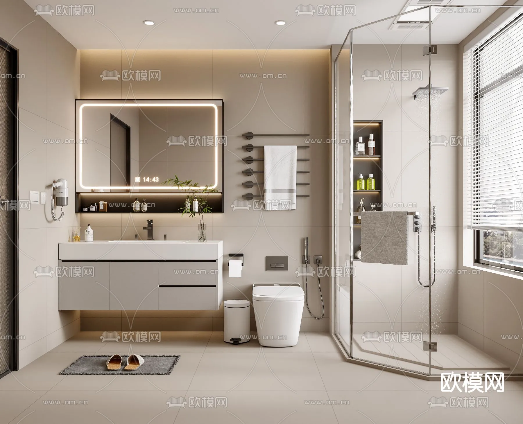 BATHROOM SETS – VRAY / CORONA – 3D MODEL – 2255 BATHROOM SETS – VRAY / CORONA – 3D MODEL – 2255
