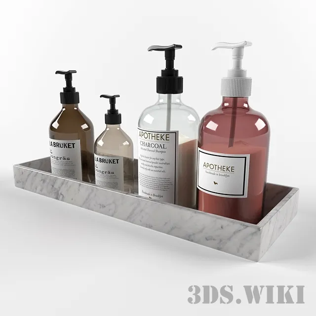 bathroom – Shampoo bottles 3D Model