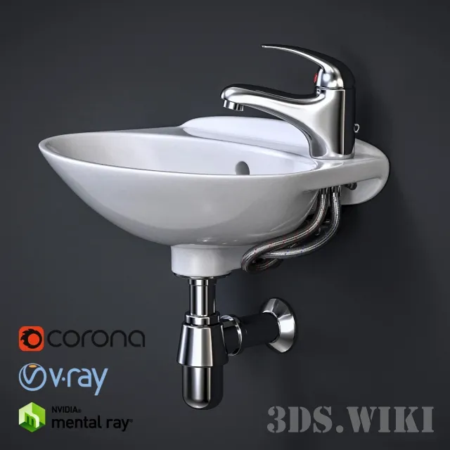 bathroom – Small beautiful shell 3D Model bathroom – Small beautiful shell 3D Model