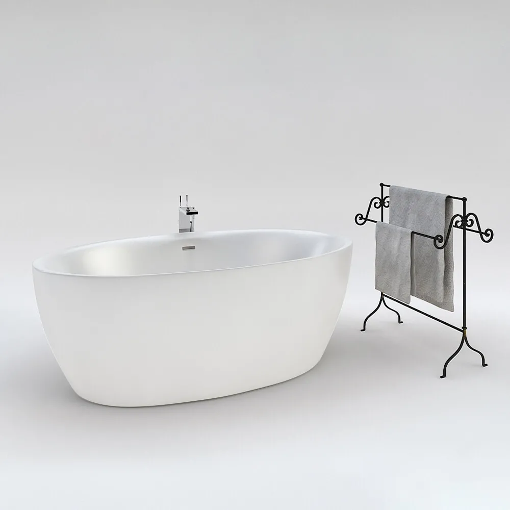 bathroom – Stone bath Balteco Senzo 3D Model