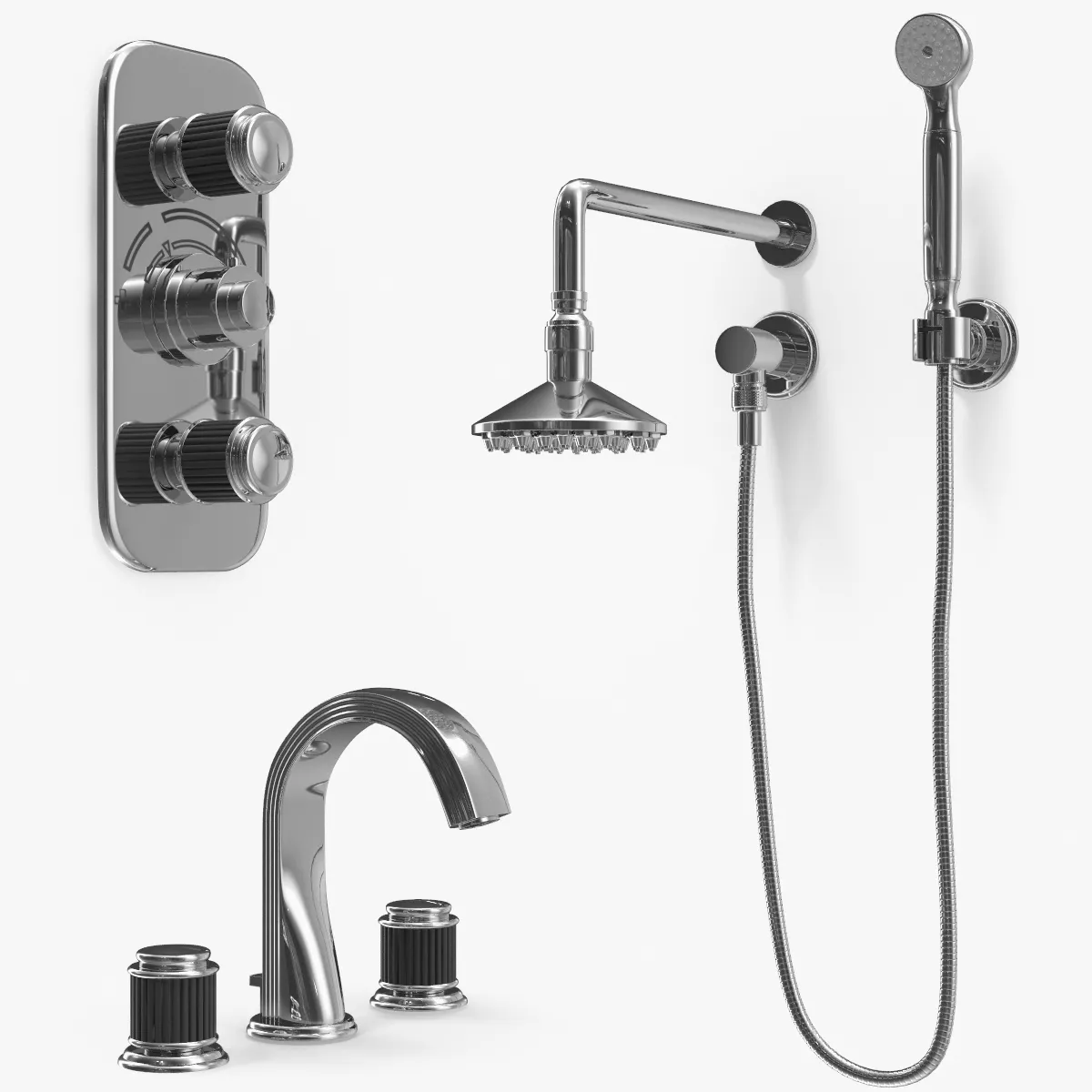 bathroom – THG Paris – Jaipur shower set 3D Model