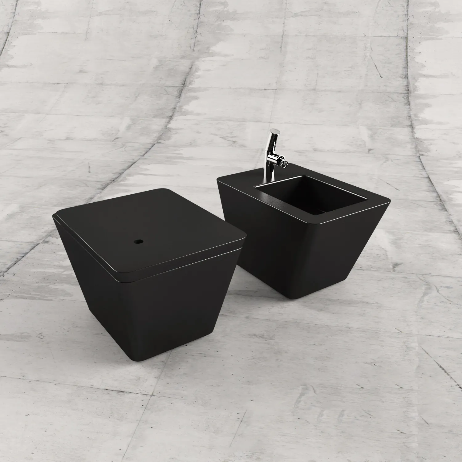 bathroom – Toilet and bidet 41 3D Model