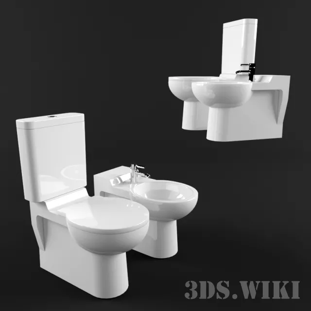 bathroom – Toilet and bidet Duravit Foster 3D Model