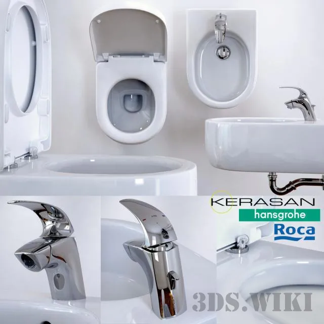 bathroom – Toilet and bidet FLO 3D Model