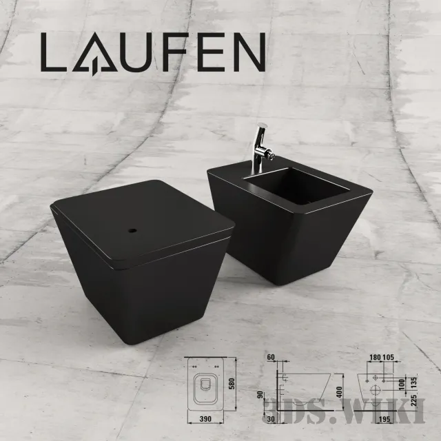 bathroom – Toilet and Bidet Laufen Alessi 3D Model