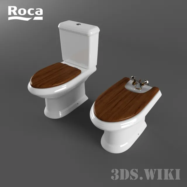 bathroom – Toilet and bidet ROCA AMERICA 3D Model