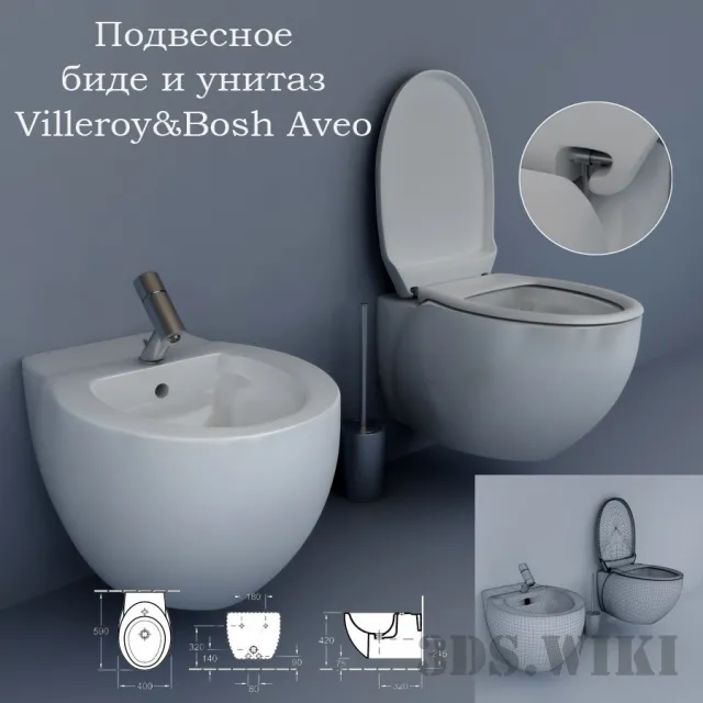 bathroom – Toilet and Bidet Villeroy & Boch Aveo 3D Model