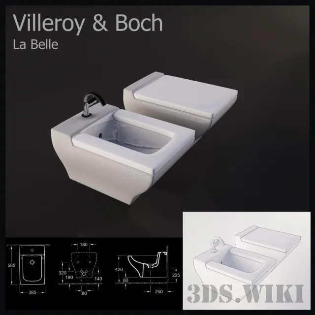 bathroom – Toilet and Bidet Villeroy & Boch La Belle 3D Model