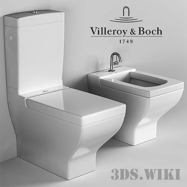 bathroom – Toilet and Bidet Villeroy & Boch La Belle 3D Model
