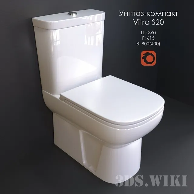 bathroom – Toilet bowl compact VitrA S20 3D Model