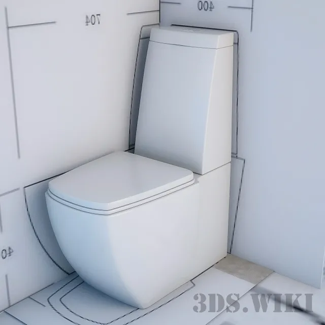 bathroom – Toilet DEVIT COUNTRY 3010125 3D Model