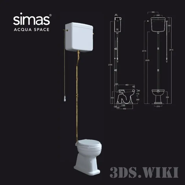 bathroom – Toilet simas LO901 + LO902 3D Model