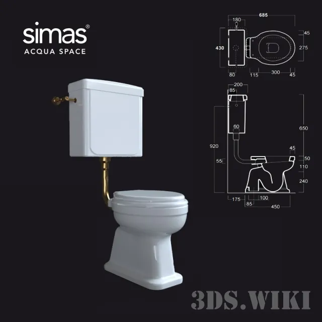bathroom – Toilet Simas Londra LO 901 + LO 912 3D Model