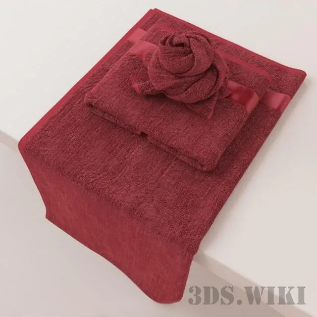 bathroom – Towel flower 3D Model