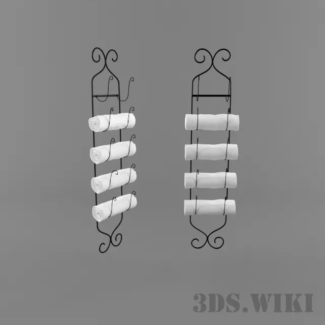 bathroom – Towel holder and heated towel rail 3D Model