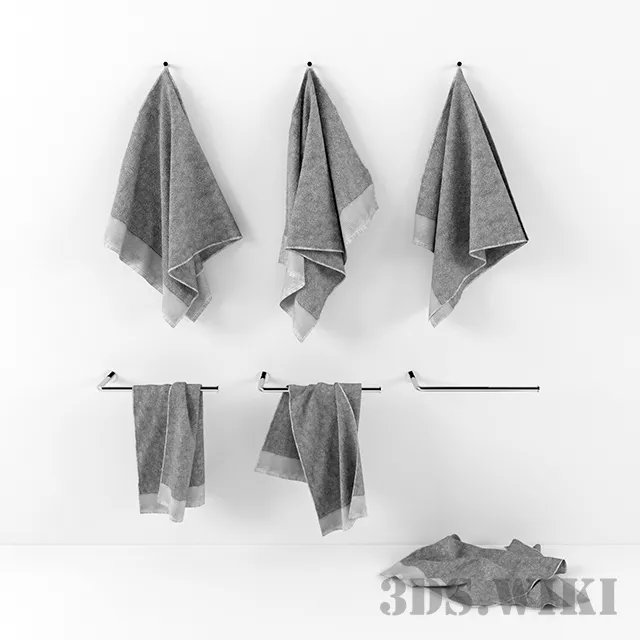 bathroom – Towels and Heated Towels 3D Model bathroom – Towels and Heated Towels 3D Model