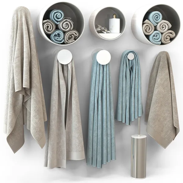 bathroom – Towels for bathroom 123 3D Model