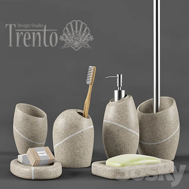 Bathroom Trento Sea Stone 3D Model Bathroom Trento Sea Stone 3D Model
