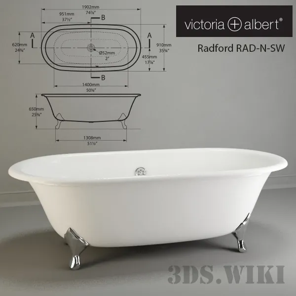 bathroom – Victoria + Albert bath 3D Model bathroom – Victoria + Albert bath 3D Model