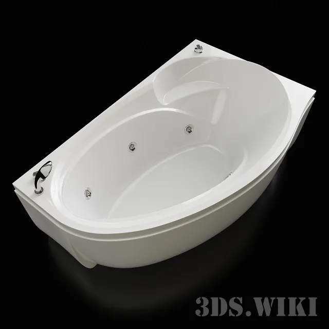 bathroom – Vis Vitalis acrylic corner bathtub 3D Model