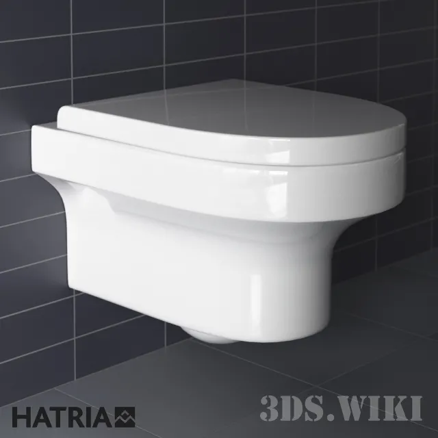 bathroom – Wall-hung toilet Hatria Daytime 3D Model