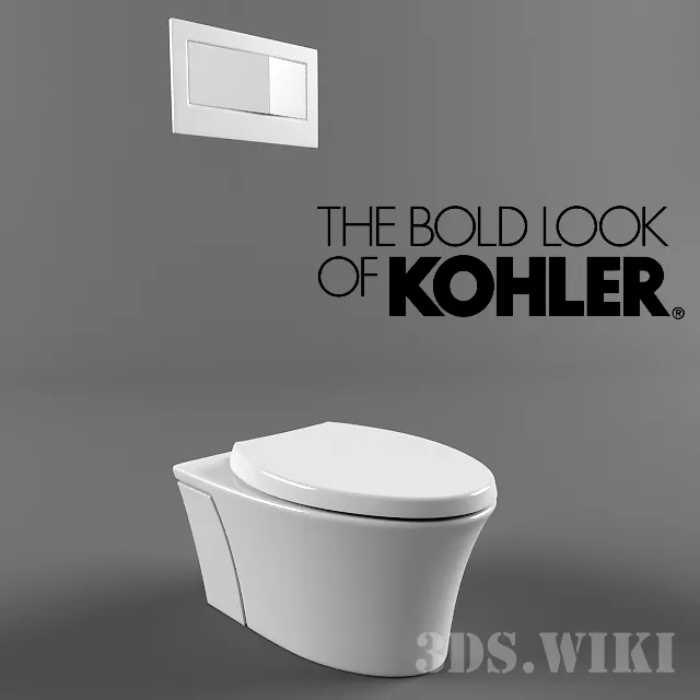 bathroom – Wall-hung toilet Kohler Veil 3D Model
