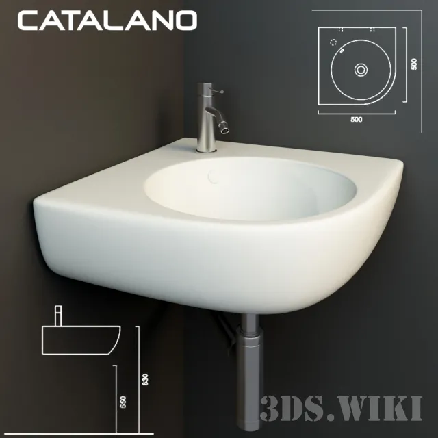 bathroom – Washbasin Catalano Sfera 15AC100 3D Model bathroom – Washbasin Catalano Sfera 15AC100 3D Model