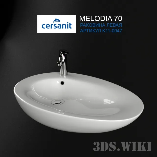 bathroom – Washbasin Cersanit Melodia 70 cm 3D Model bathroom – Washbasin Cersanit Melodia 70 cm 3D Model
