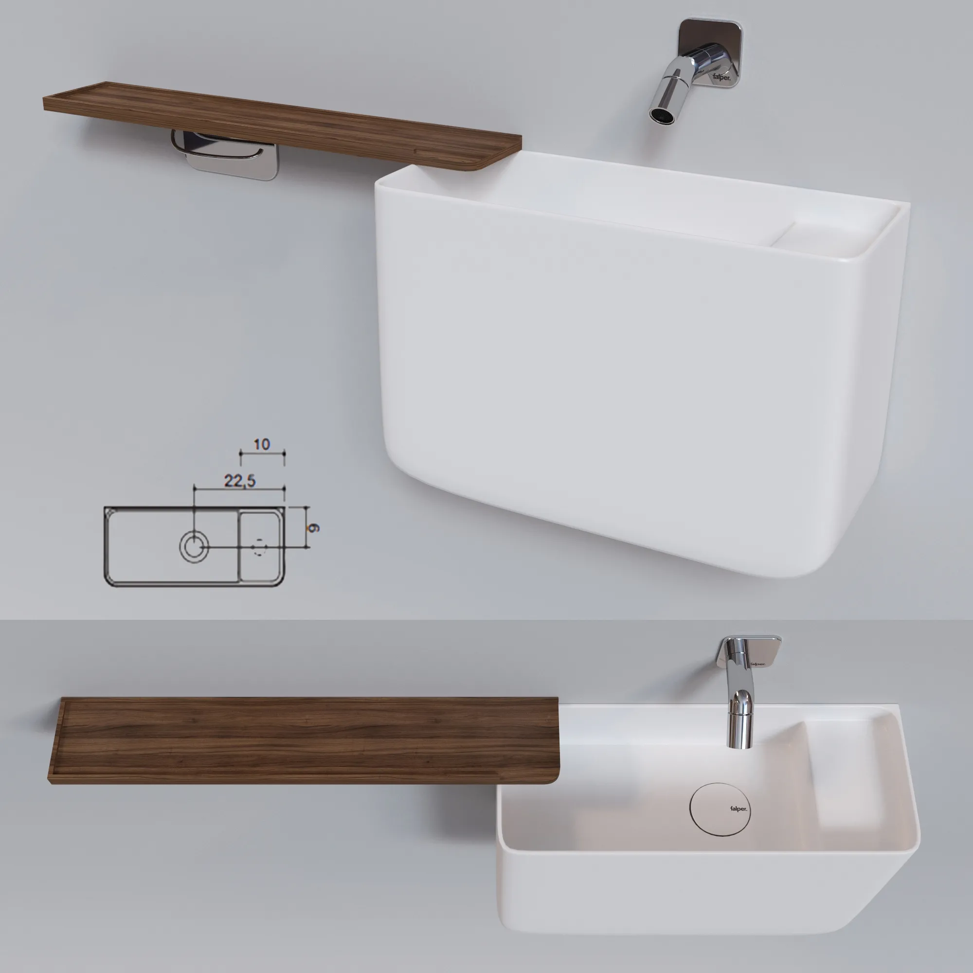 bathroom – Washbasin Falper Bauletto 3D Model bathroom – Washbasin Falper Bauletto 3D Model