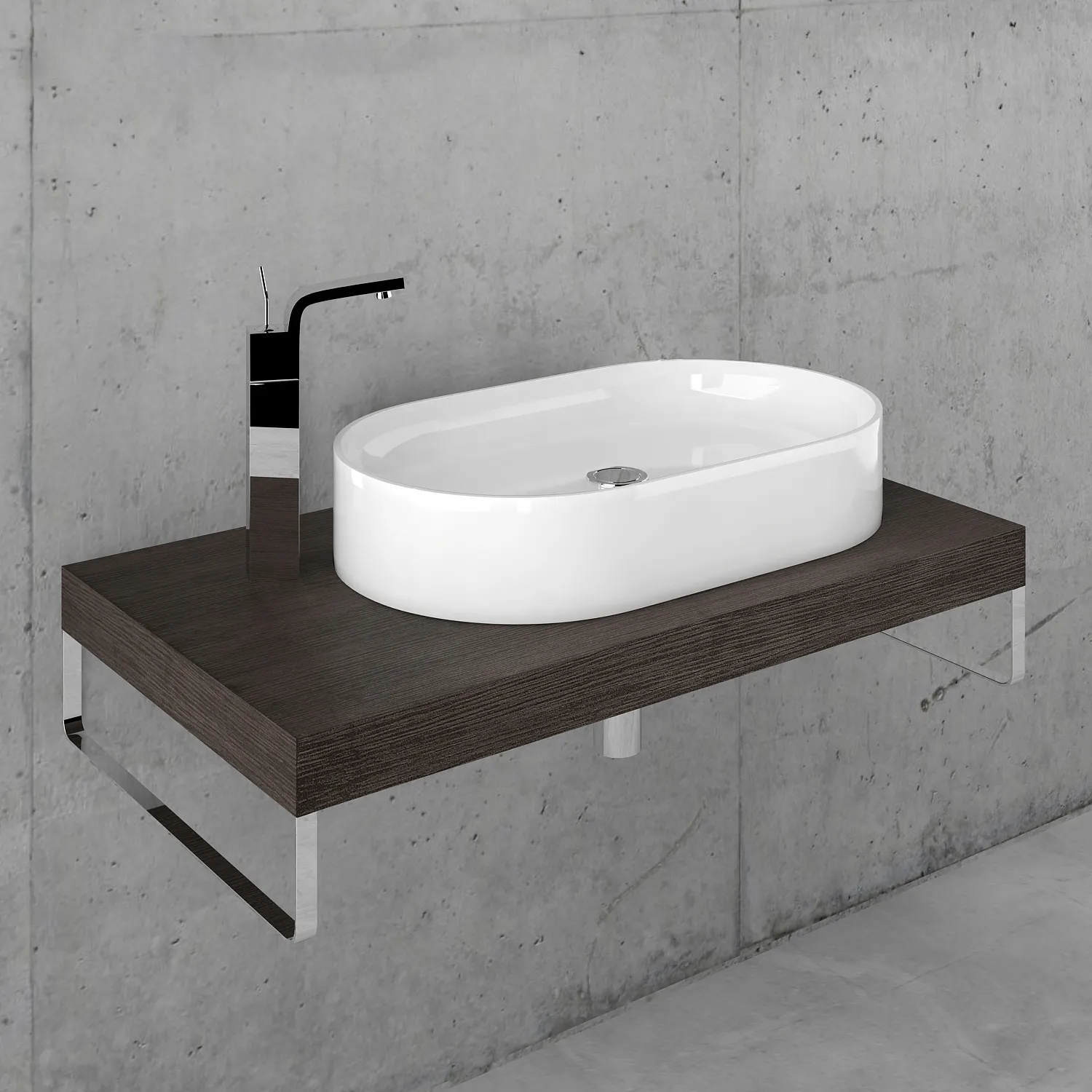 bathroom – Washbasin Kerasan Ciotola with worktop 3D Model bathroom – Washbasin Kerasan Ciotola with worktop 3D Model