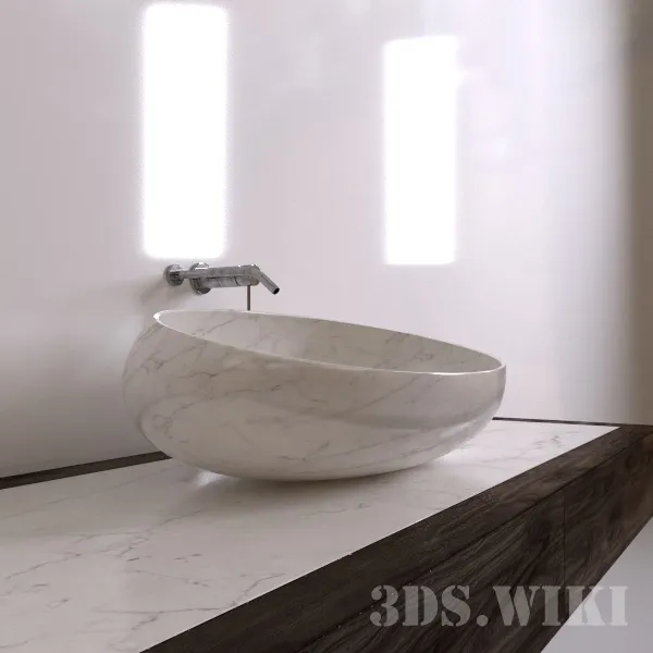 bathroom – Washbasin Kreoo “Gong” 3D Model bathroom – Washbasin Kreoo “Gong” 3D Model