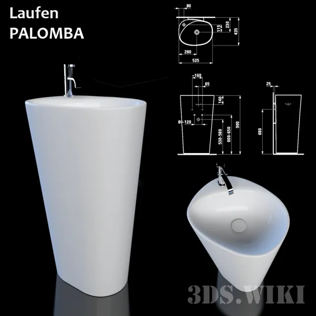 bathroom – Washbasin Palomba Collection Laufen 3D Model bathroom – Washbasin Palomba Collection Laufen 3D Model