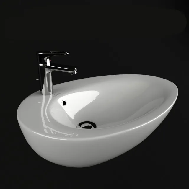 bathroom – Washbasin Sersanit Melodia 70 3D Model bathroom – Washbasin Sersanit Melodia 70 3D Model