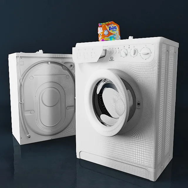 bathroom – Washing machine Indesit model ws84tx 3D Model