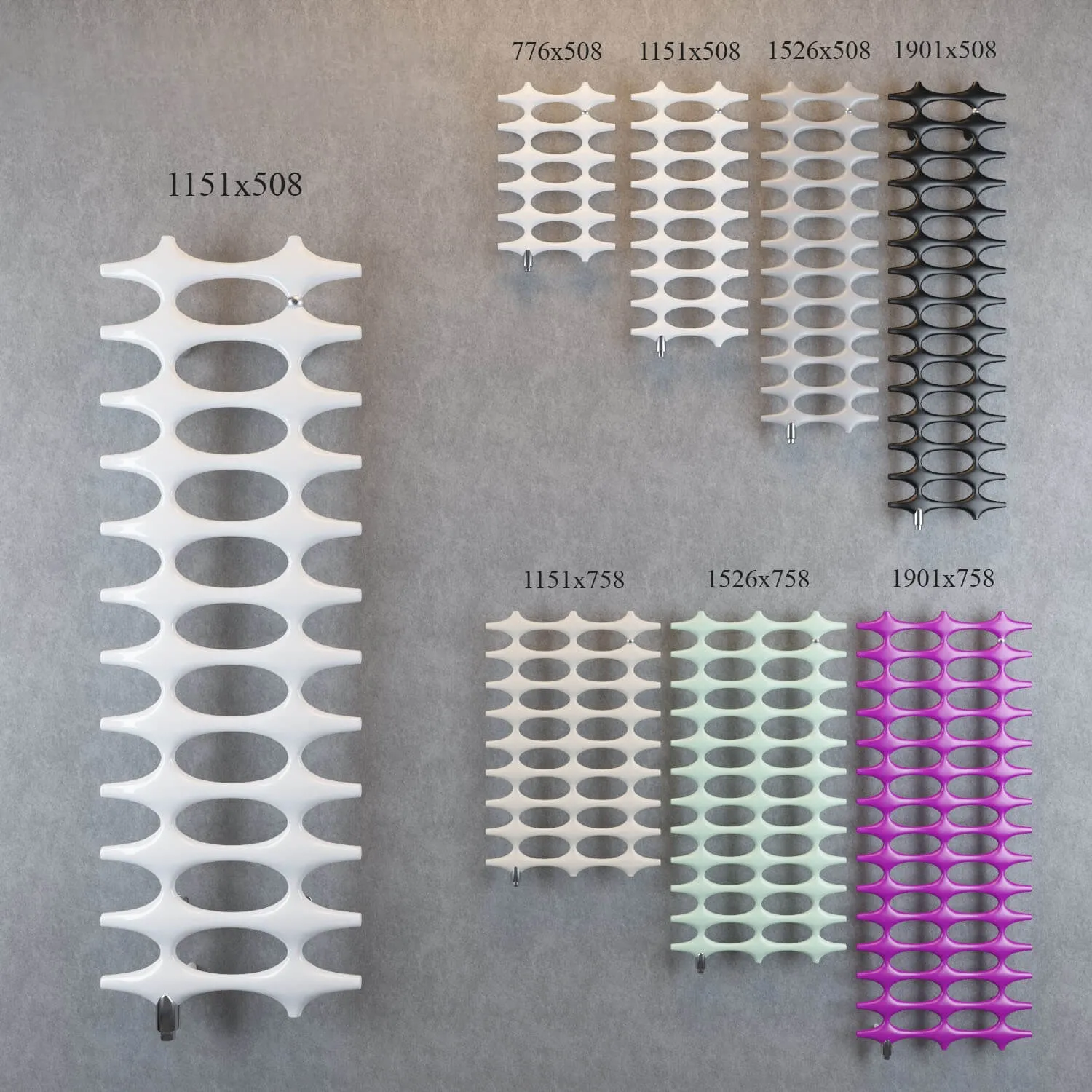 bathroom – Water heated towel rail Ideos Kermi 3D Model