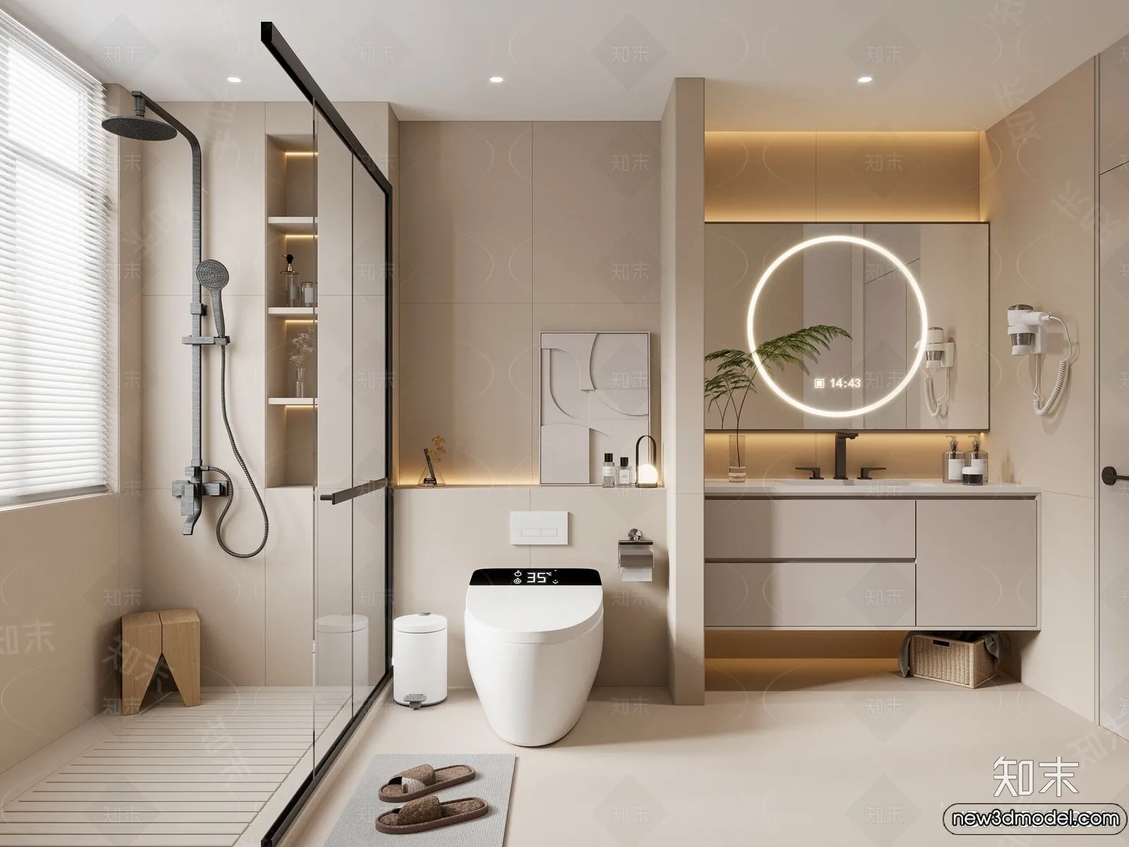 Arezzo anthracite 1380 x 600mm designer towel rail 3DSKY Decor Helper
