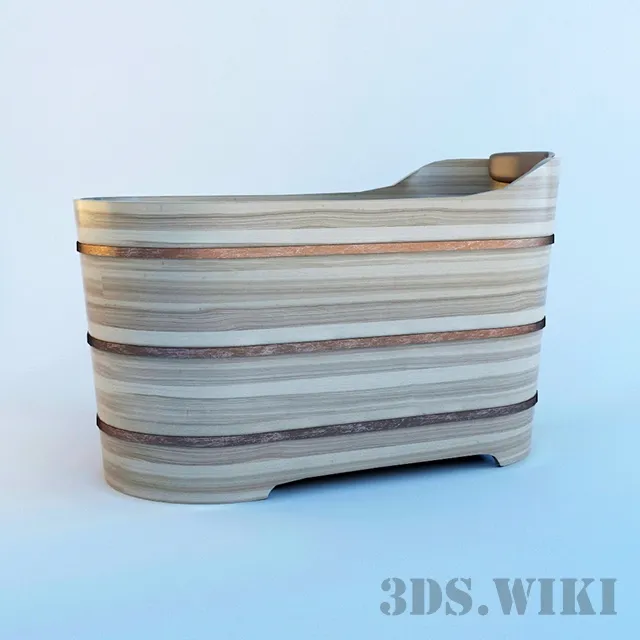 bathroom – Wooden Bath 3D Model bathroom – Wooden Bath 3D Model